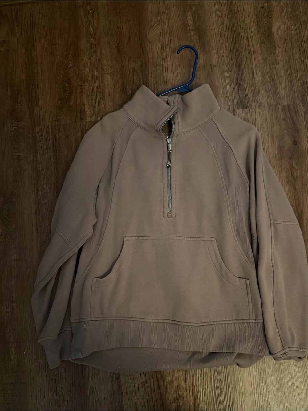 Lululemon Scuba Oversized Funnel Neck Half Zip Long Ashen Rose